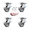 Service Caster 5 Inch Semi Steel Caster Set with Roller Bearings and Brakes/Swivel Locks SCC SCC-35S520-SSR-SLB-BSL-4 - alternate 4